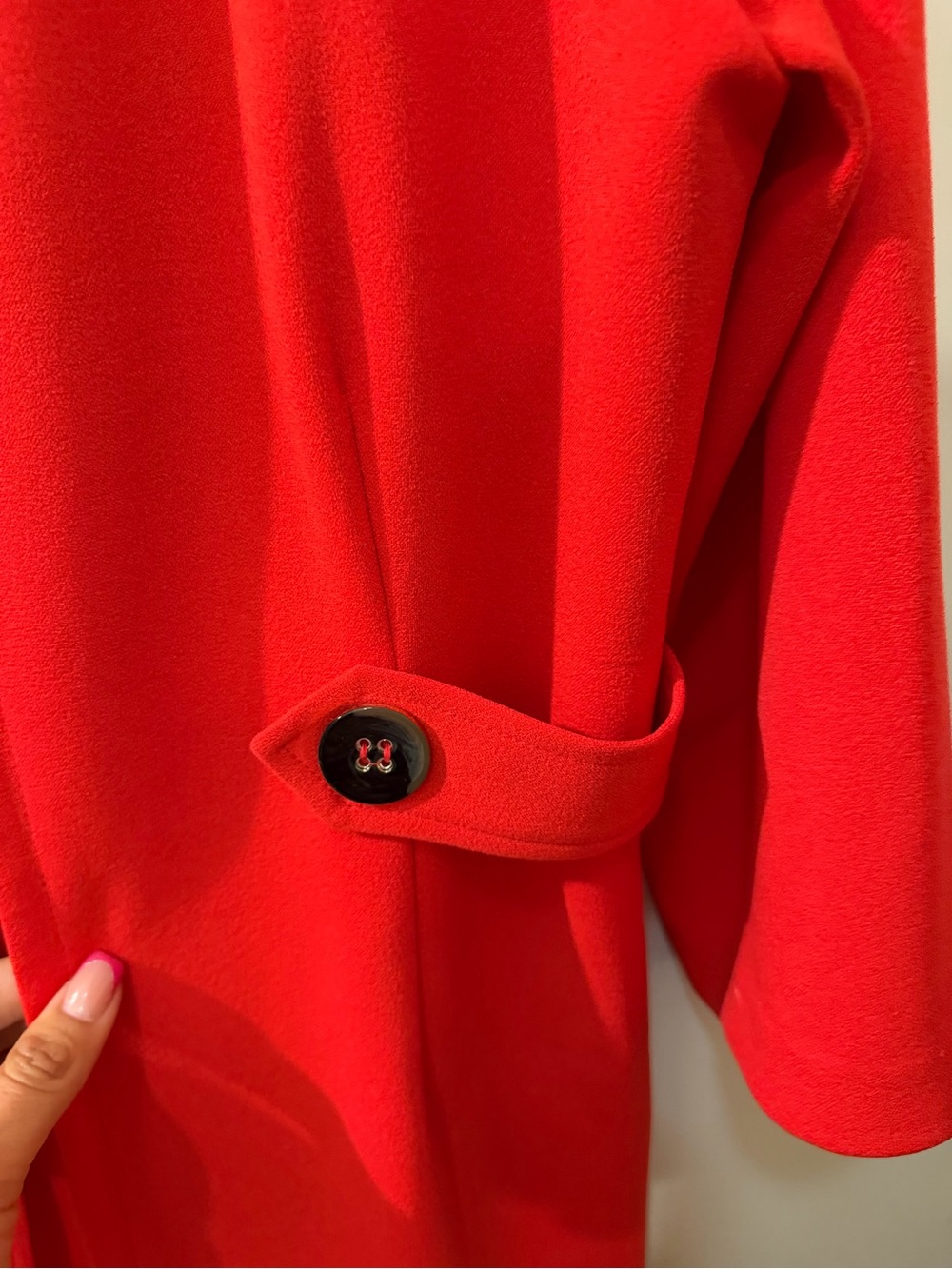 New York & Company Bright Red Open-Front Ponte Blazer - Picture 4 of 6